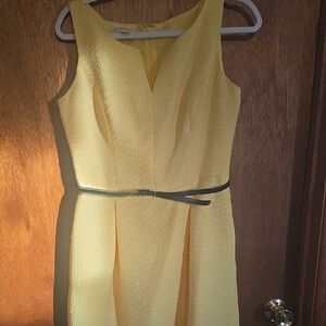 Evan Picone Sunny Yellow Sleeveless Mini Dress